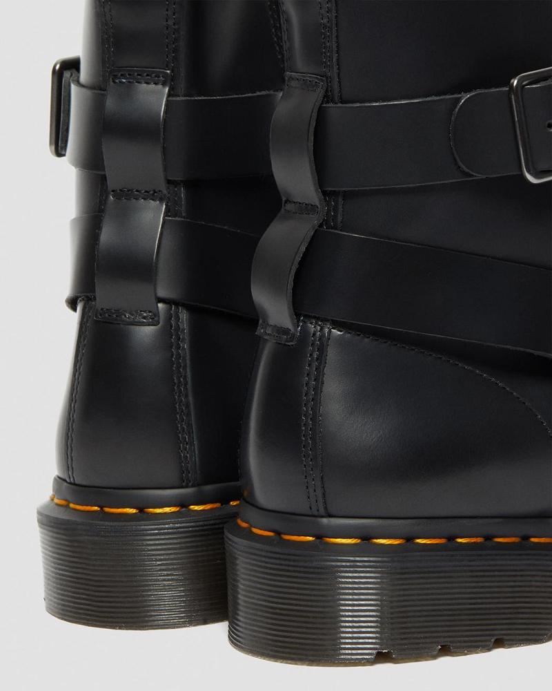 Dr Martens Cristofor Læder Harness Snørestøvler Dame Sort | DK 218EBC